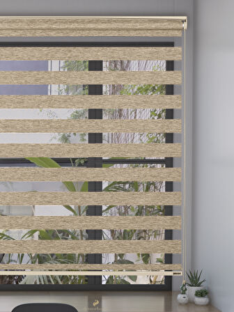 Demor Home Sütlü Kahve Bambu Zebra Yüksek Kalite Metal Kasa 