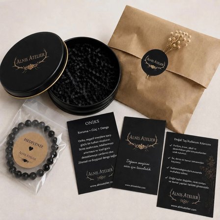 Alnis Atelier Jasper Doğal Taş Bileklik | Gerçek Doğal Taş Unisex Kadın Erkek El Yapımı Minimal Günlük Bileklik