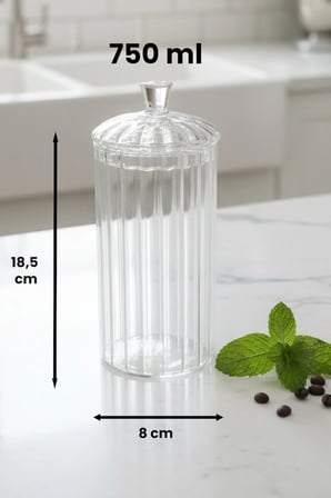 Averna Cam Saklama Kabı – Çay Kahve Bakliyat Kavanozu 750 ml