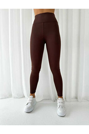 Yüksek Bel Dalgıç Kumaş Toparlayıcı Özellik. Iç Göstermez Kadın Tayt