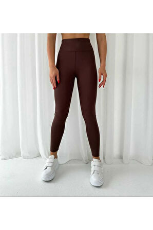 Yüksek Bel Dalgıç Kumaş Toparlayıcı Özellik. Iç Göstermez Kadın Tayt