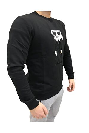 Erkek Ikonik Karl Nakış Sweatshirt