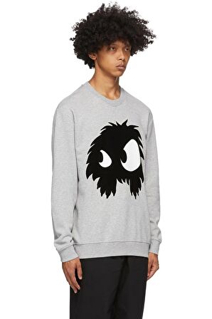 Mcqueen Monster Chester Kadife Baskılı Sweatshirt