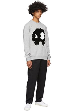 Mcqueen Monster Chester Kadife Baskılı Sweatshirt