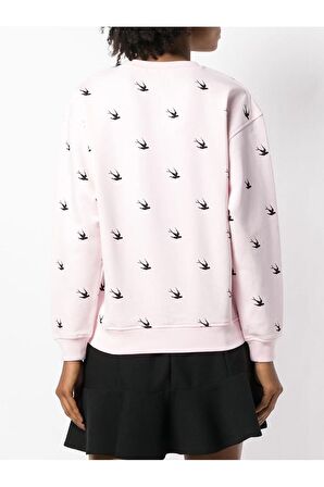 Mcqueen Swallow Baskı Sweatshirt