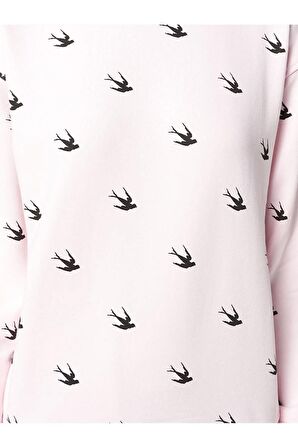 Mcqueen Swallow Baskı Sweatshirt