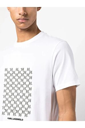 Reflective Monogram Logo Print T-shirt