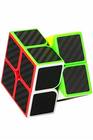 QY 2X2 KARBON FIBER PROFESYONEL SPEED CUBE  -RUBIK 2X2 ZEKA SABIR KÜPÜ