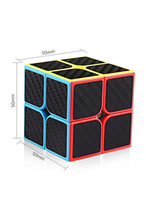 QY 2X2 KARBON FIBER PROFESYONEL SPEED CUBE  -RUBIK 2X2 ZEKA SABIR KÜPÜ