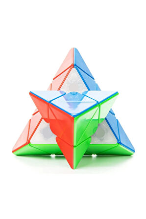 MOYU PYRAMINX STICKERSIZ PROFESYONEL SPEED CUBE  -RUBIK PYRAMINX ZEKA SABIR KÜPÜ