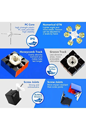 GAN 356 RS (ORJİNAL) PROFESYONEL MAGIC SPEED CUBE  -GAN 3X3X3 RUBIK PROFESYONEL ZEKA SABIR KÜPÜ
