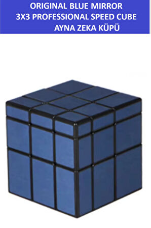 QY MIRROR 3X3 BLUE AYNA KÜP -Zeka Küpü - Profesyonel Speed Cube BLUE Mirror - Sabır Küpü -