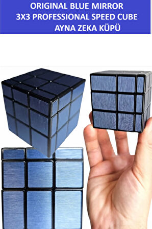 QY MIRROR 3X3 BLUE AYNA KÜP -Zeka Küpü - Profesyonel Speed Cube BLUE Mirror - Sabır Küpü -