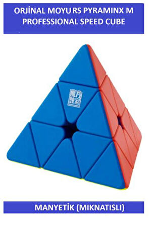 MOYU RS PYRAMINX MIKNATISLI PROFESYONEL SPEED CUBE-3X3 ZEKA KÜPÜ-SABIR KÜPÜ-WCA TURNUVA KÜPÜ