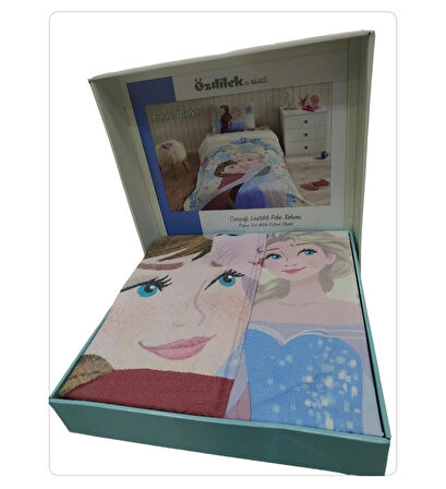 Özdilek Tek Kişilik (Çarşafı Lastikli) Lisanslı Pike Takımı Frozen