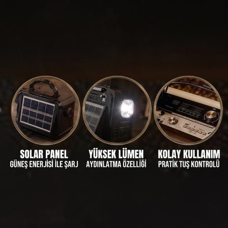 Özel Üretim Dekoratif Ses Bahçe Keyfi Eskimeyen Tarz Nostalji Müzik Solar Panelli Şarjlı