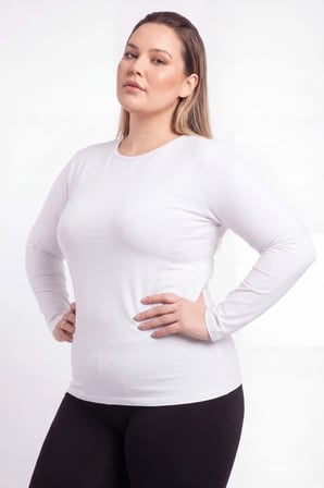 Özel Seri Kadın Büyük Beden Bisiklet Yaka Uzun Kollu Body Mevsimlik Parça Rahat