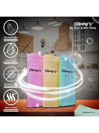 İlbay's 3'lü Eko Paket Mikrofiber Temizlik Bezi 40X60 CM - ORJİNAL ILBAY'S