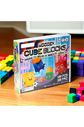 REDKA WOODEN CUBE BLOCKS - EĞİTİCİ AHSAP KÜP BLOKLARI OYUNU-