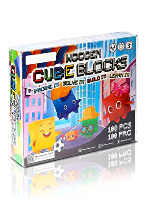 REDKA WOODEN CUBE BLOCKS - EĞİTİCİ AHSAP KÜP BLOKLARI OYUNU-