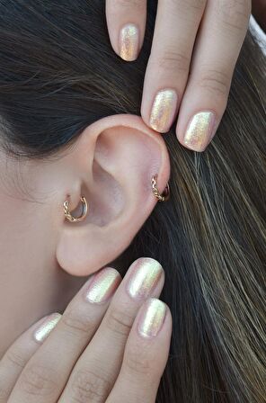 Zincir Model Piercing Tragus Helix Kıkırdak Küpesi