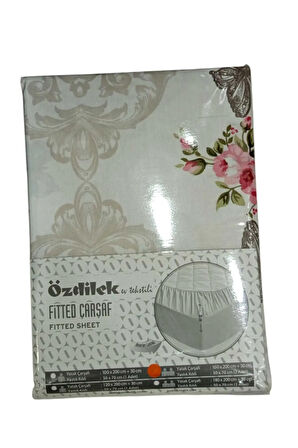 Özdilek 160x200+30 Cm Fitted Kumaş Çarşaf Çift Kişilik + 2 Ad Yastık Kılıfı (%100 Pamuk Kumaş)