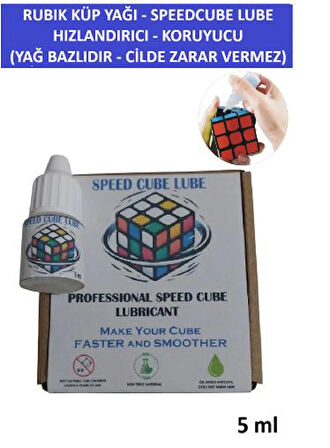 Zeka Küpü Yağı - 5 ml - Non-toxıc Speedcube Lubrıcant - Hızlandırıcı Ve Koruyucu Küp Yağı- Lube