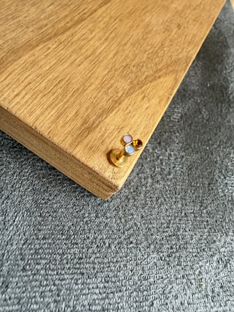 316 L Cerrahi Çelik 3 Mix  Opal Taşlı Labret Piercing