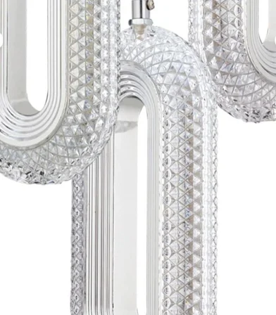 3 LÜ DEFNE KROM 3 RENK MODLU KRİSTAL TAŞLI LEDLİ SARKIT AVİZE
