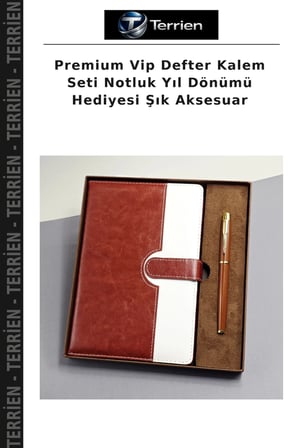 Premium Vip Defter Kalem Seti Notluk Yıl Dönümü Hediyesi Şık Aksesuar