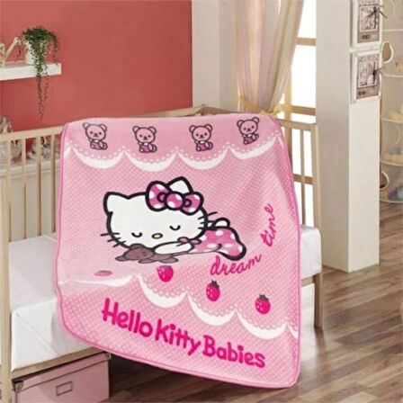 Hello Kitty Ribbon Bebek Battaniyesi