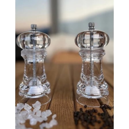 Premium Akrilik El Değirmeni 15 cm Karabiber Öğütücü Sunum Gereci Ev Hediyesi