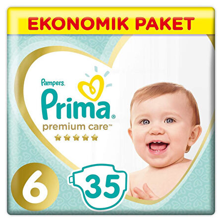 Prima Premium Care Bebek Bezi Eko Paket 6 Beden 35 Adet