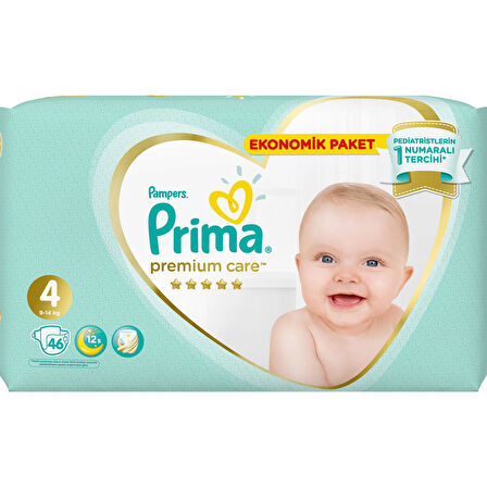 Prima Premium Care Bebek Bezi Eko Paket 4 Beden 46 Adet