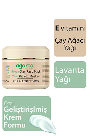 Agarta Yeşil Kil Yüz Maskesi 150 ml