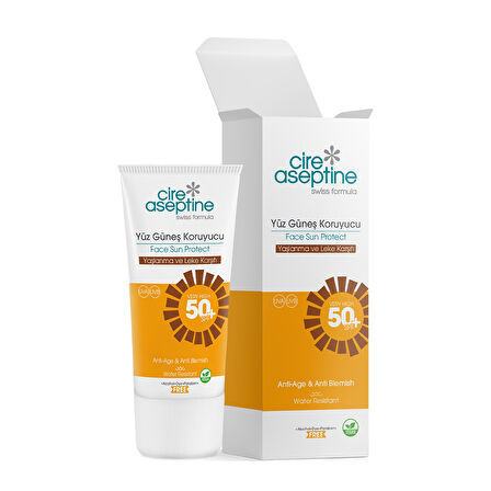 Cire Aseptine Sun Yüz Güneş Koruyucu Yaşlanma ve Leke Karşıtı Krem 50 SPF 50ml