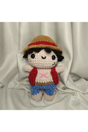 El Yapımı Tek Parça Tığ İşi Peluş: Luffy, Nami, Chopper,Sanji Amigurumi