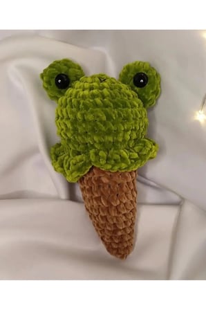 El Yapımı Tığ İşi Dondurma Peluş Oyuncak: Amigurumi Hayvan Oyuncağı