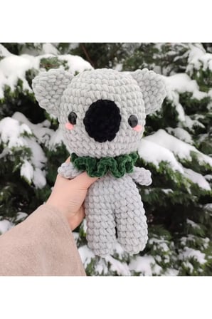 El Yapımı Tek Parça Tığ İşi Peluş: Koala Amigurumi