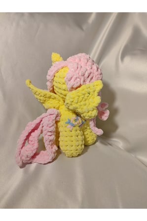 El Yapımı Tığ İşi My Little Pony Peluş Oyuncak | Fluttershy