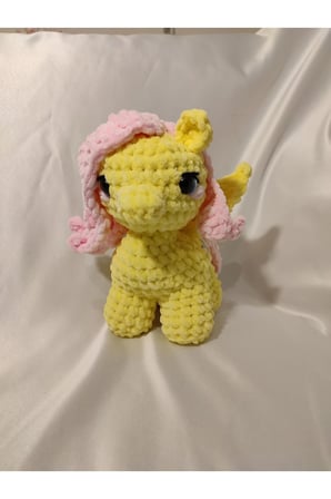 El Yapımı Tığ İşi My Little Pony Peluş Oyuncak | Fluttershy