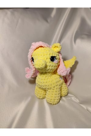 El Yapımı Tığ İşi My Little Pony Peluş Oyuncak | Fluttershy