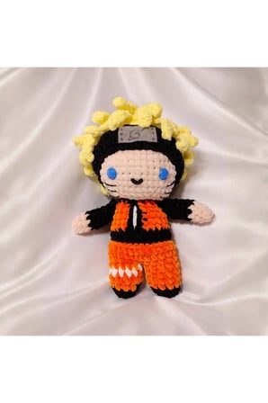 El Yapımı Tek Parça Tığ İşi Peluş: Naruto Uzumaki