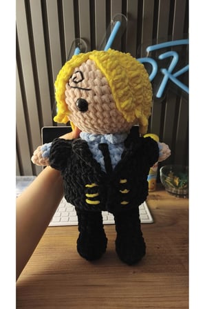 El Yapımı Tek Parça Tığ İşi Peluş: Luffy, Nami, Chopper,Sanji Amigurumi