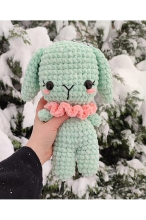 El Yapımı Tek Parça Tığ İşi Peluş: Tavşan Amigurumi