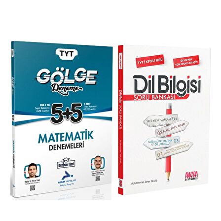 Paraf TYT Matematik Gölge Deneme ve AKM Dil Bilgisi Soru Bankası Seti 2 Kitap