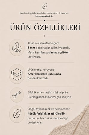 Doğal Taş Çocuk Bilekliği 