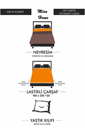 Kırmızı Kalpli Çift Kişilik Nevresim Takımı Pamuklu 160x200 Cm