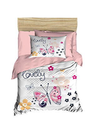 Dijital Baskılı 3d Pamuklu Yenidoğan Bebek Nevresim Takımı Lovely Butterfly