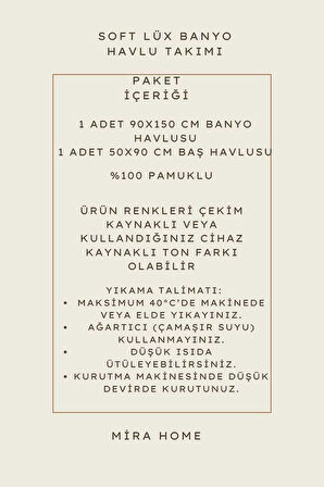 2 Parça &amp;#37;100 Pamuklu Soft Lüx Banyo Havlu Seti Gri